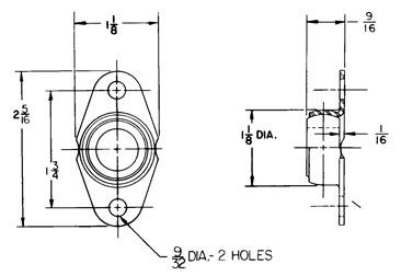 1/4 miniature side flange mounted bearings
