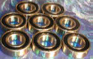 8 Balls Bearings 6205-2RS 25mm x 52mm x 15mm Sealed